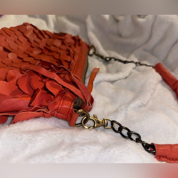 Jesslyn Blake genuine Leather Fish Scale Fringe Clutch/Shoulder* - Picture 12 of 15